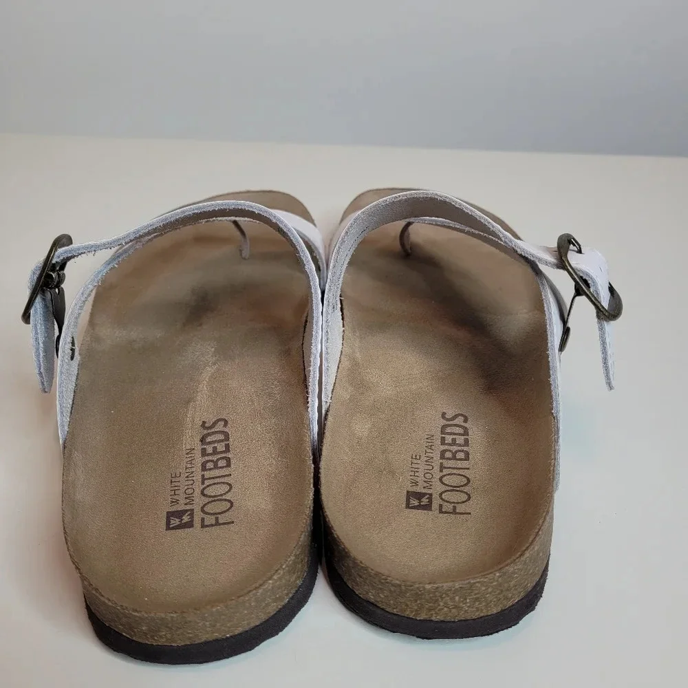 White Mountain White Carly Footbed Sandals 27702 Size Women's 8 NEW